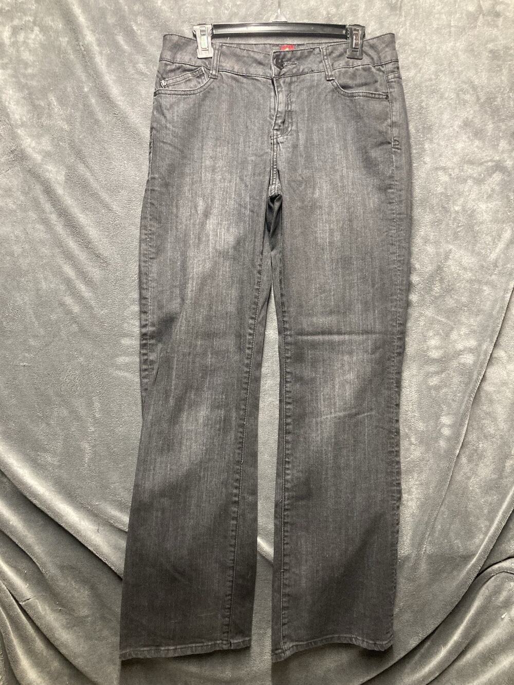 VTG Sasson Ooh La La Jeans Women 8 Black Bootcut Boogie Stretch 80s Pants Bling